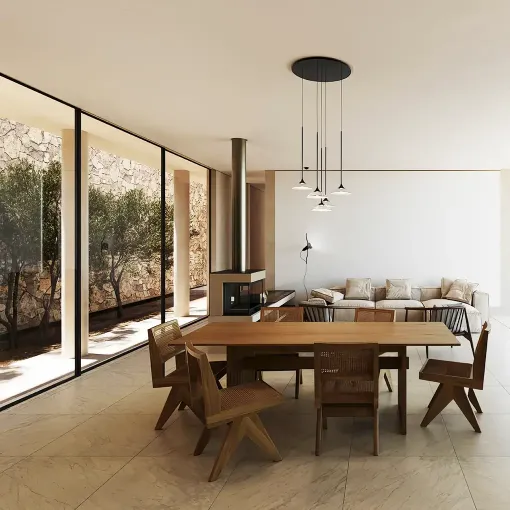 Vertidi Villas Living Room above Agia Pelagia, Crete