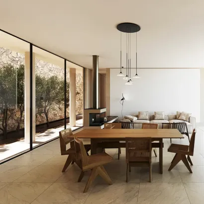 Vertidi Villas Living Room above Agia Pelagia, Crete